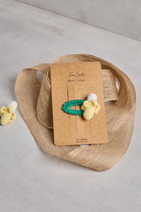 Banana 3D Crochet Clips