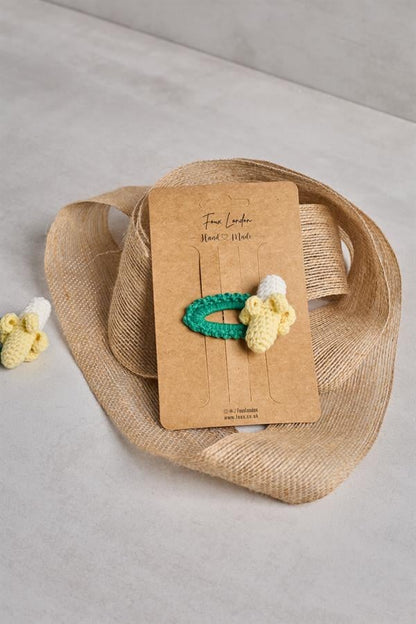 Banana 3D Crochet Clips