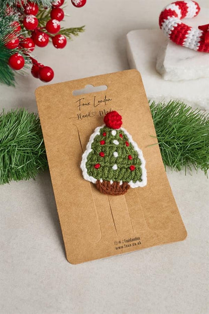Christmas Tree Crochet Clips