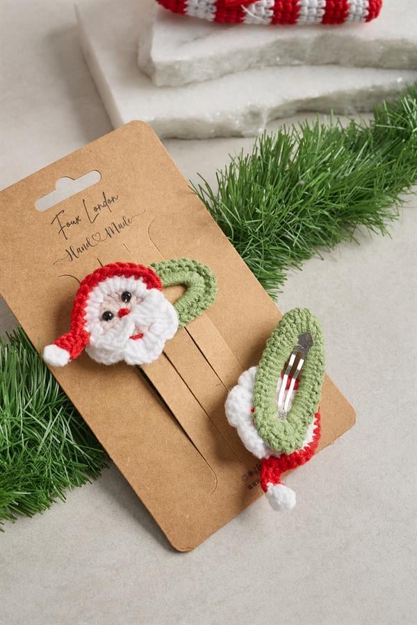 Santa Claus Crochet Clips