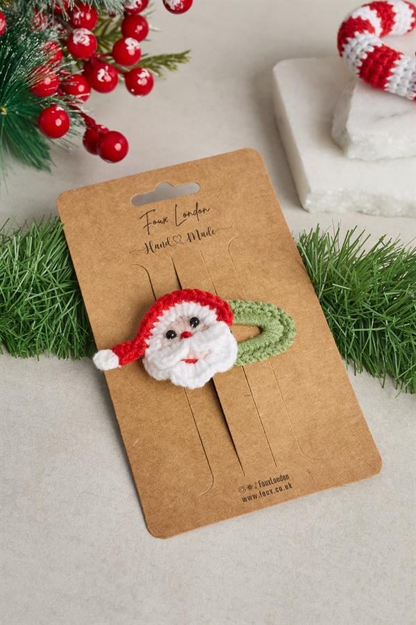 Santa Claus Crochet Clips
