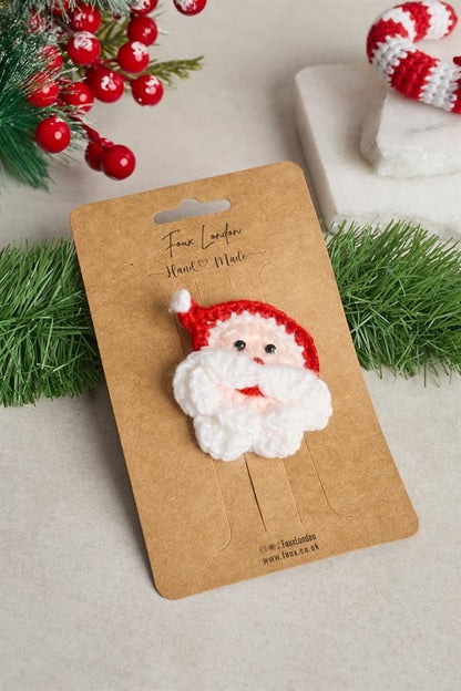 Santa Claus Crochet Clips