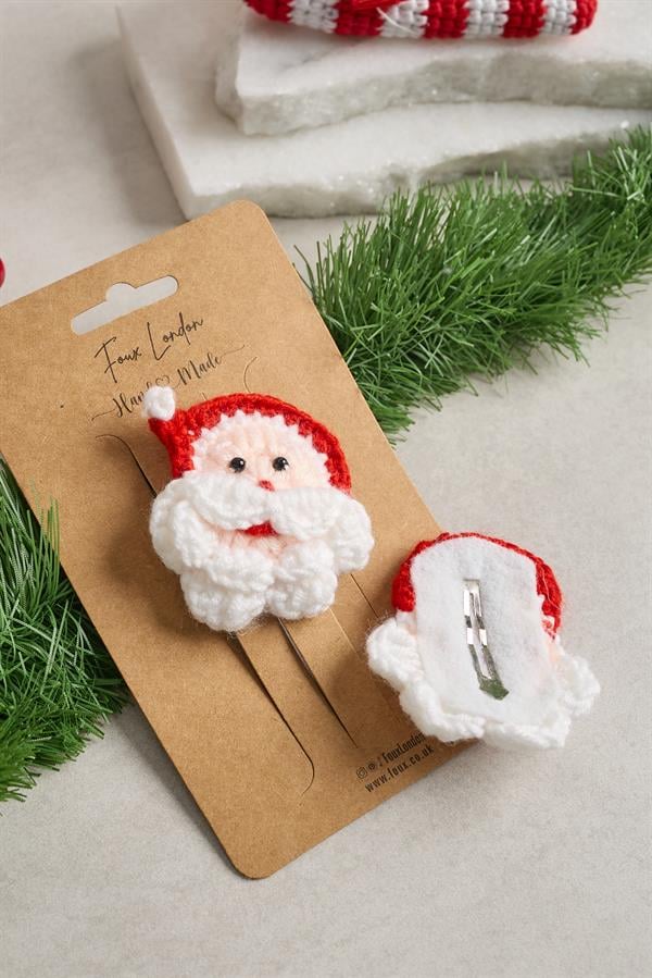 Santa Claus Crochet Clips