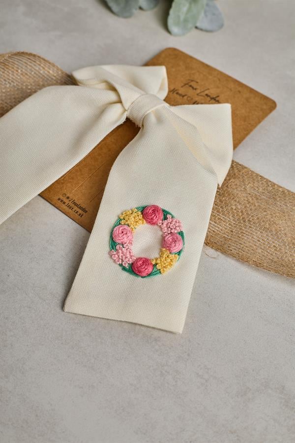 Initial Embroidered Bow Ties