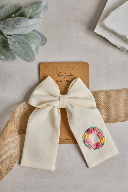Initial Embroidered Bow Ties