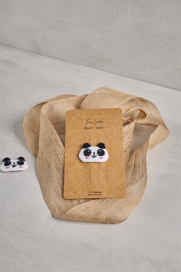 Panda Crochet Clips