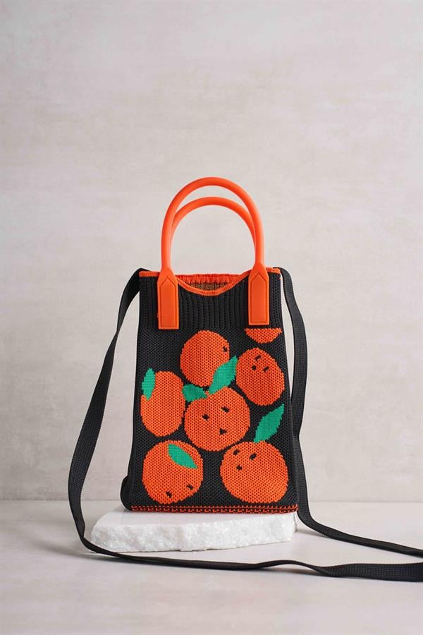 Orange Black Bag