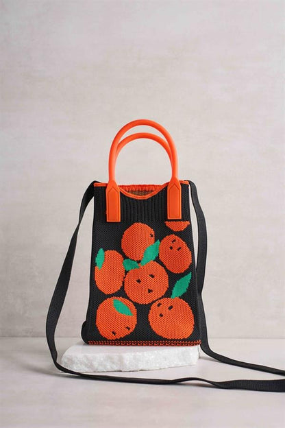 Orange Black Bag