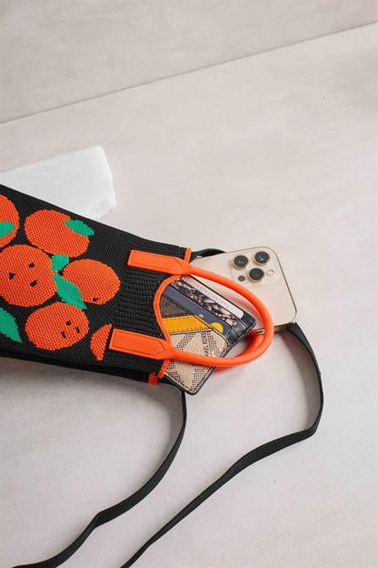 Orange Black Bag
