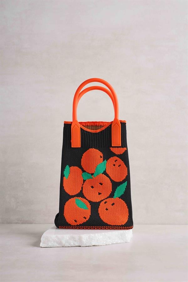 Orange Black Bag