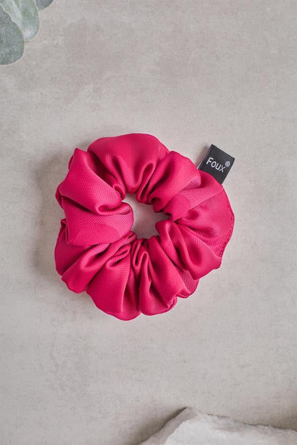 Polka Dot Fuchsia Small Scrunchie