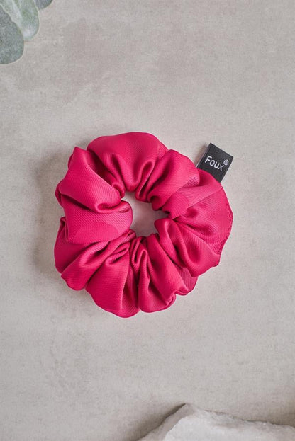 Polka Dot Fuchsia Small Scrunchie