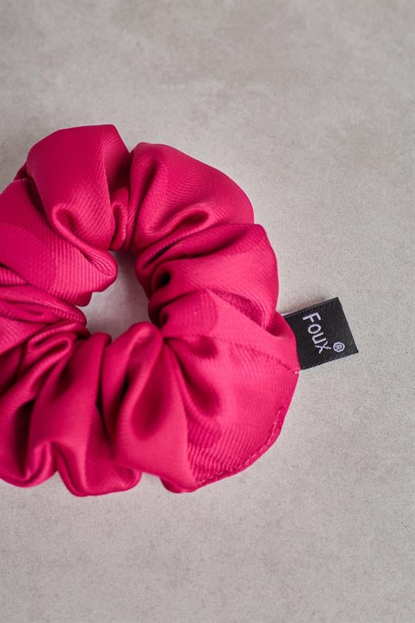 Polka Dot Fuchsia Small Scrunchie