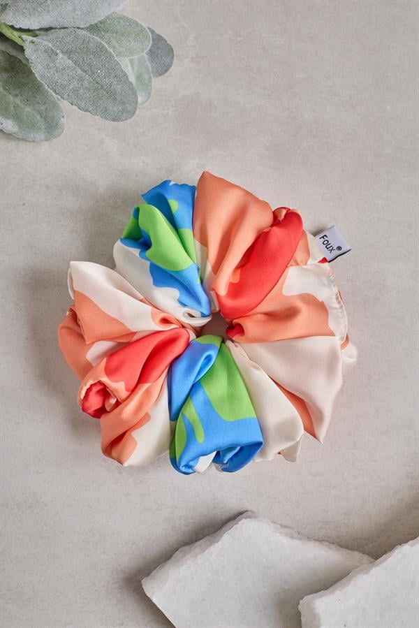 Rainbow Plea Drawstring Scrunchie