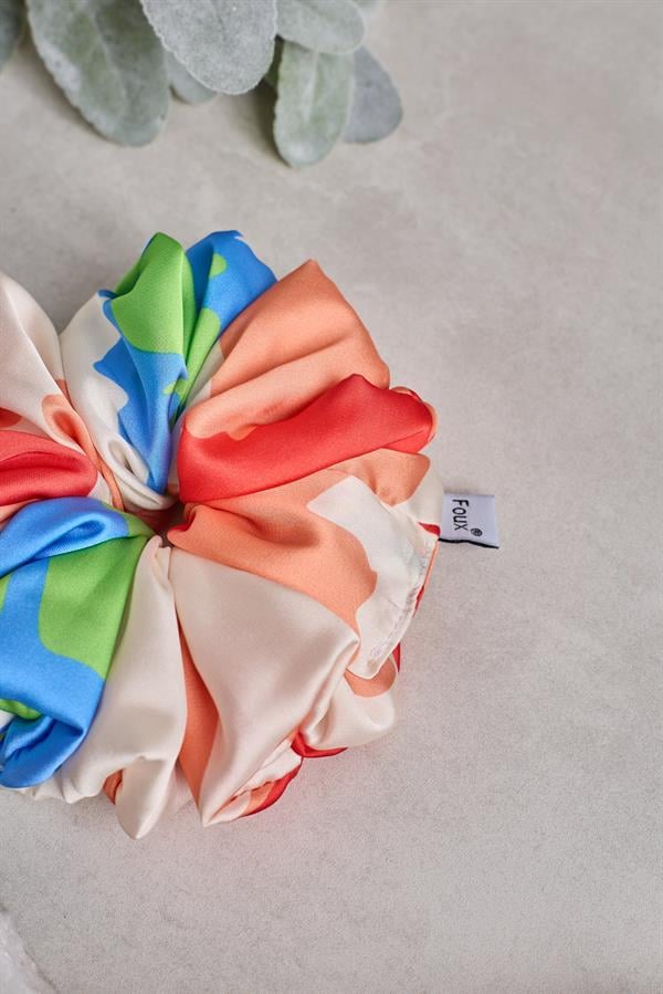 Rainbow Plea Drawstring Scrunchie
