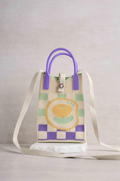 Clock Knitted Bag