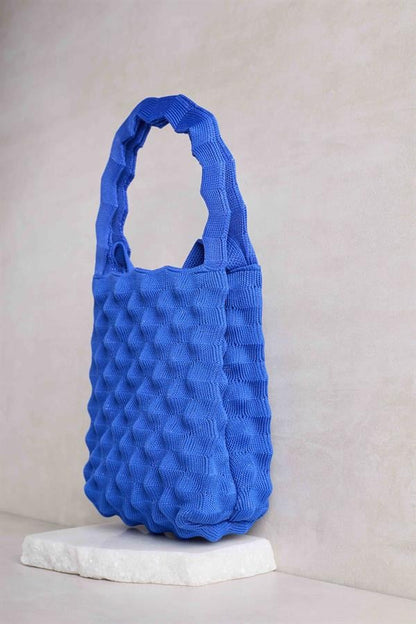 Saks Blue Bubble Knitted Bag