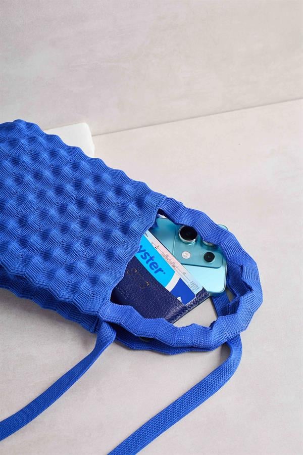 Saks Blue Bubble Knitted Bag