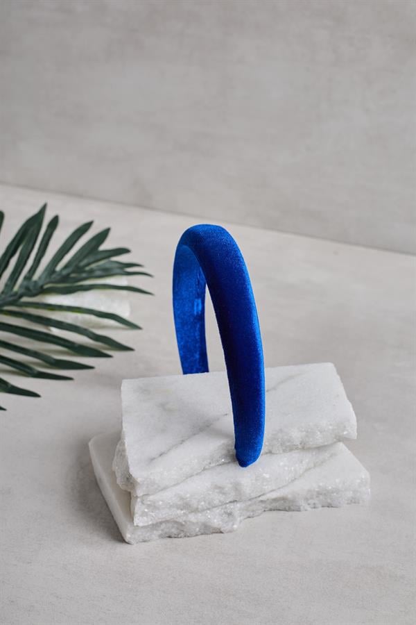 Saks Blue Velvet Headband