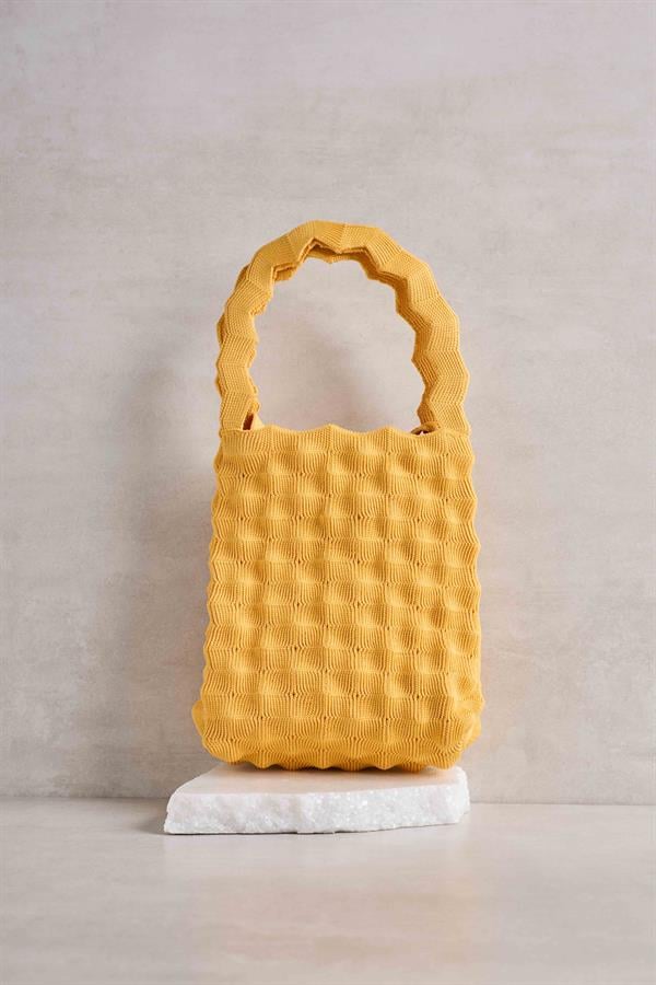 Yellow Bubble Knitted Bag