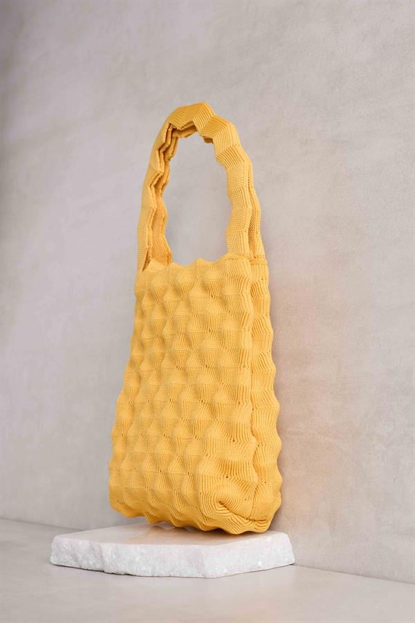 Yellow Bubble Knitted Bag