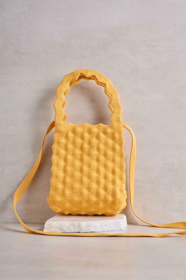 Yellow Bubble Knitted Bag