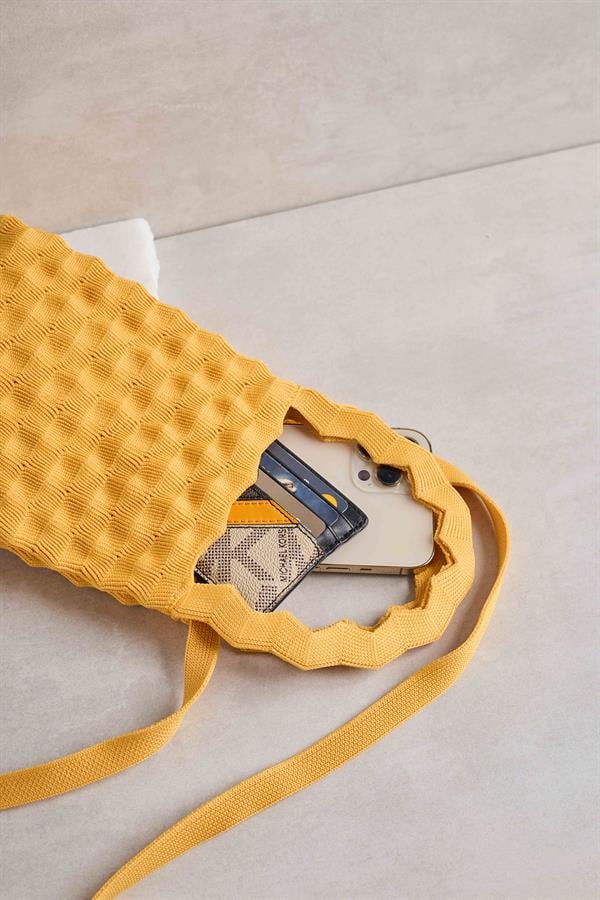 Yellow Bubble Knitted Bag
