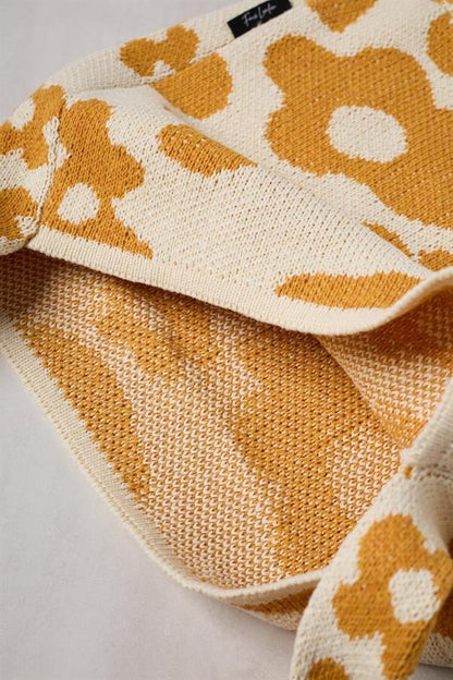 Yellow Daisy Knitted Tote Bag