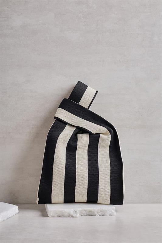 Black and White Striped Tote Bag