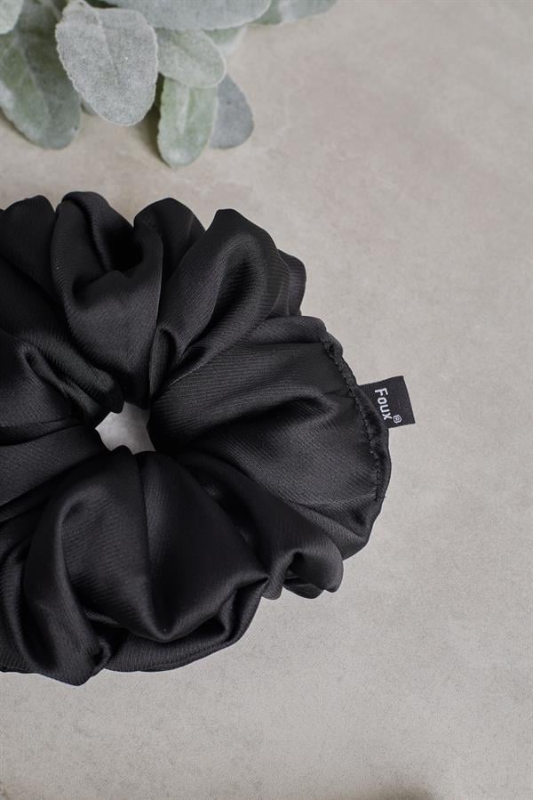 Black Drawstring Scrunchie