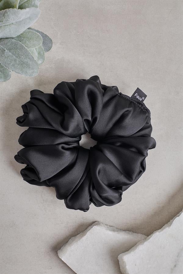 Black Drawstring Scrunchie