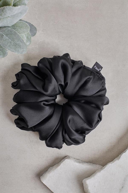 Black Drawstring Scrunchie
