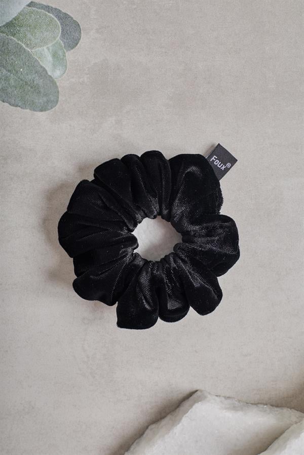 Black Velvet Small Scrunchie