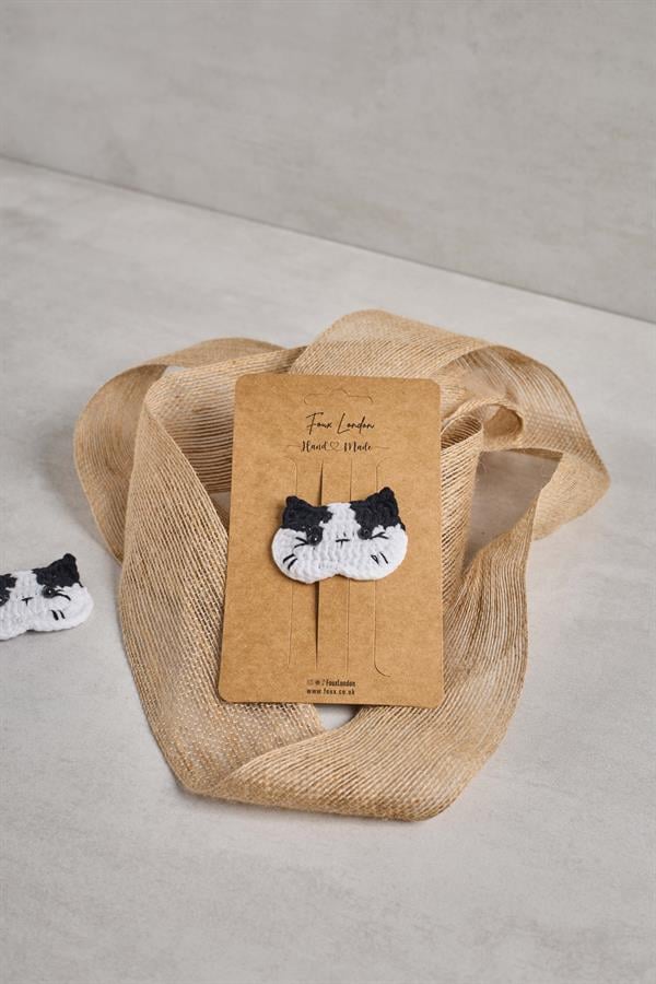 Black Cat Crochet Clips