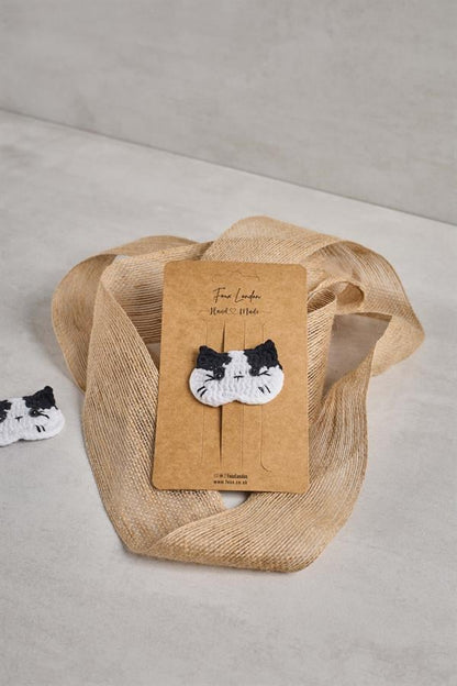 Black Cat Crochet Clips