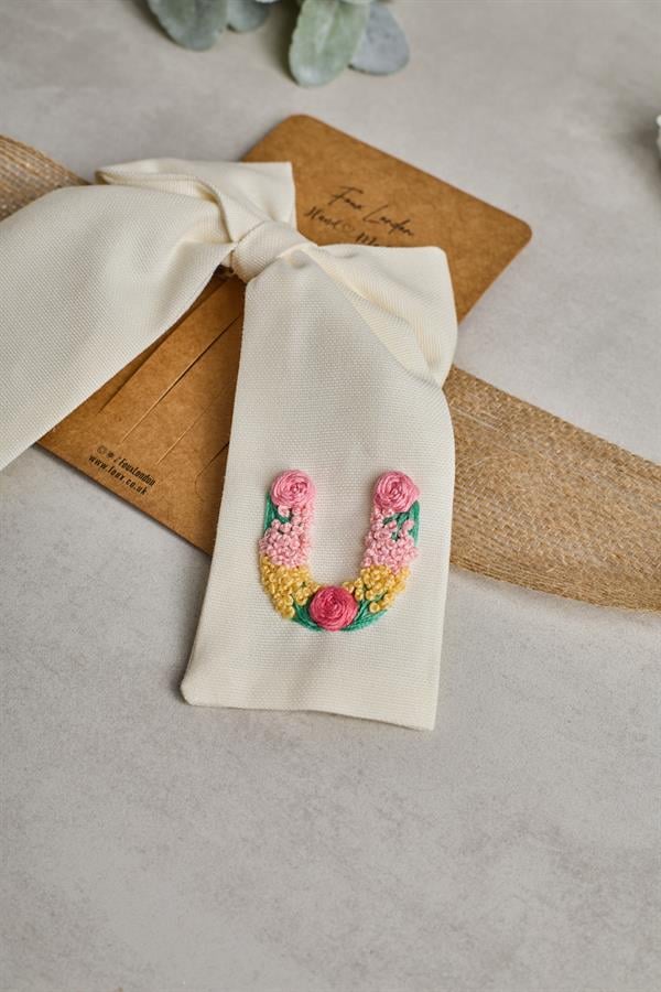 Initial Embroidered Bow Ties