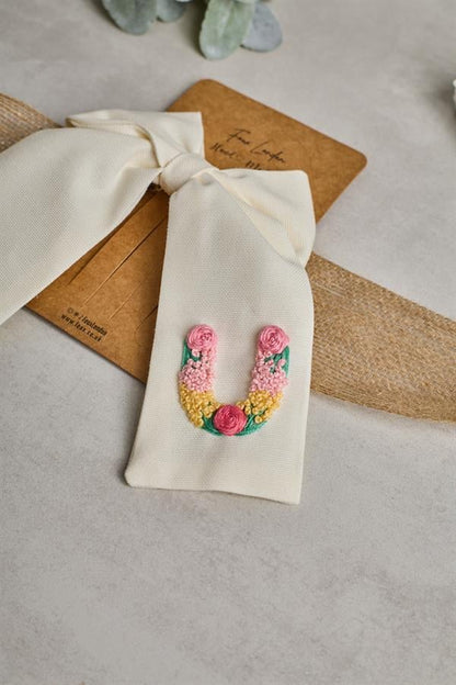 Initial Embroidered Bow Ties