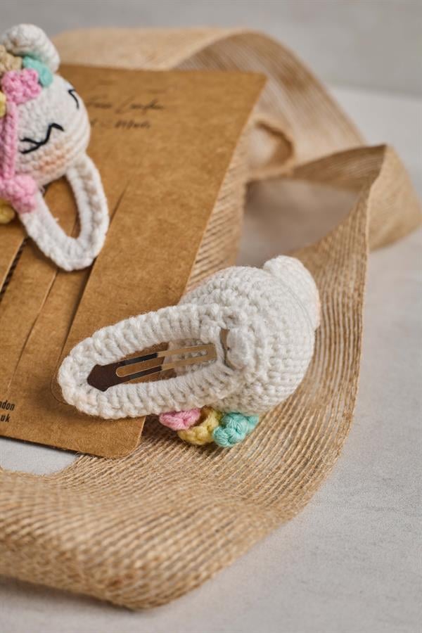 Unicorn 3D Crochet Clips