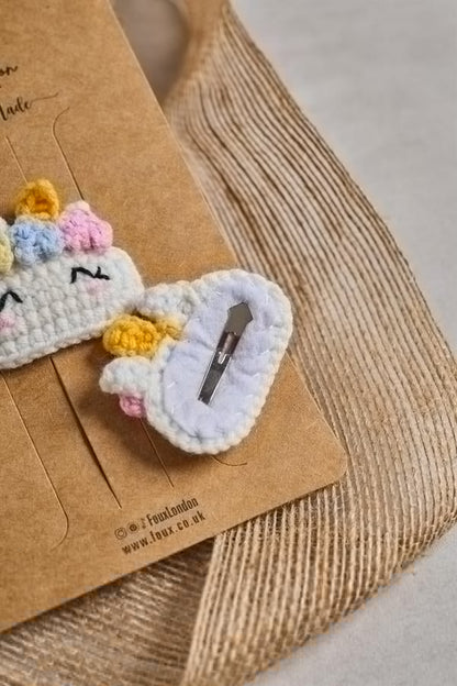 Unicorn Crochet Clips