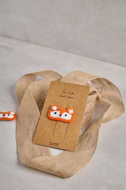 Flat Fox Crochet Clips