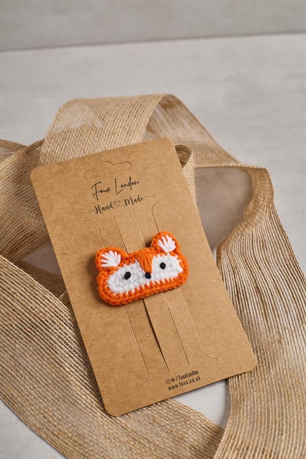 Flat Fox Crochet Clips