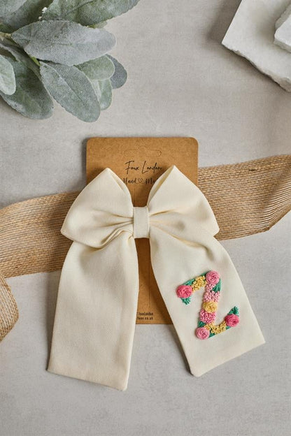Initial Embroidered Bow Ties