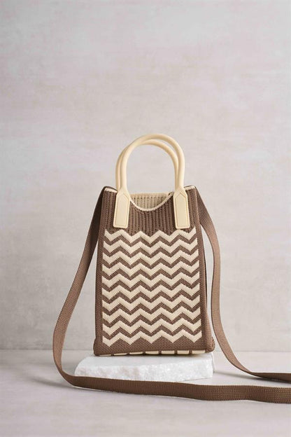 Zigzag Brown Bag