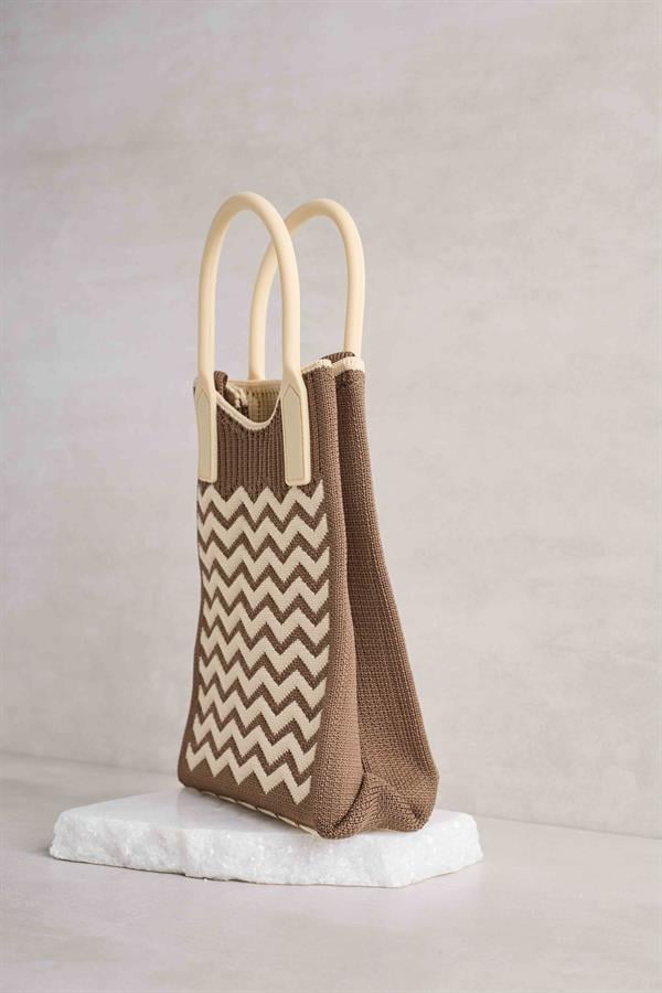 Zigzag Brown Bag