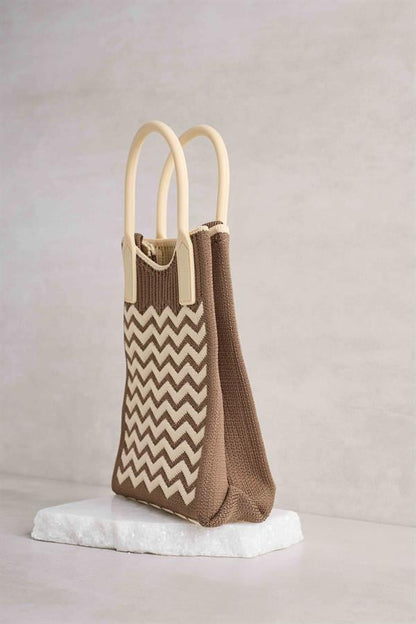 Zigzag Brown Bag