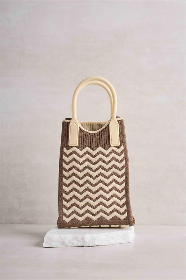 Zigzag Brown Bag