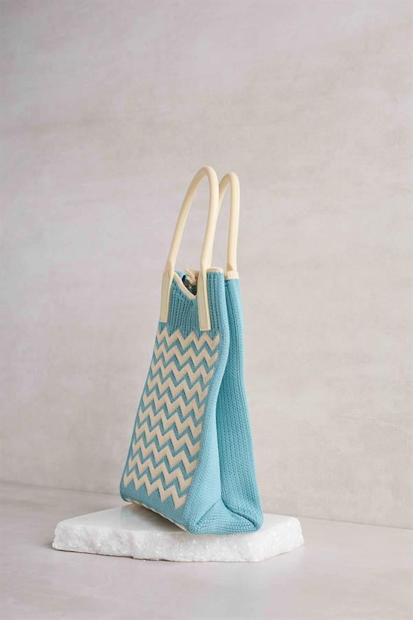 Zigzag Turquoise Bag