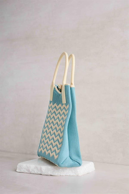 Zigzag Turquoise Bag