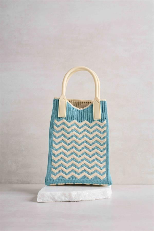 Zigzag Turquoise Bag