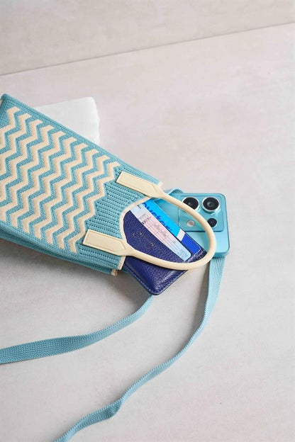 Zigzag Turquoise Bag